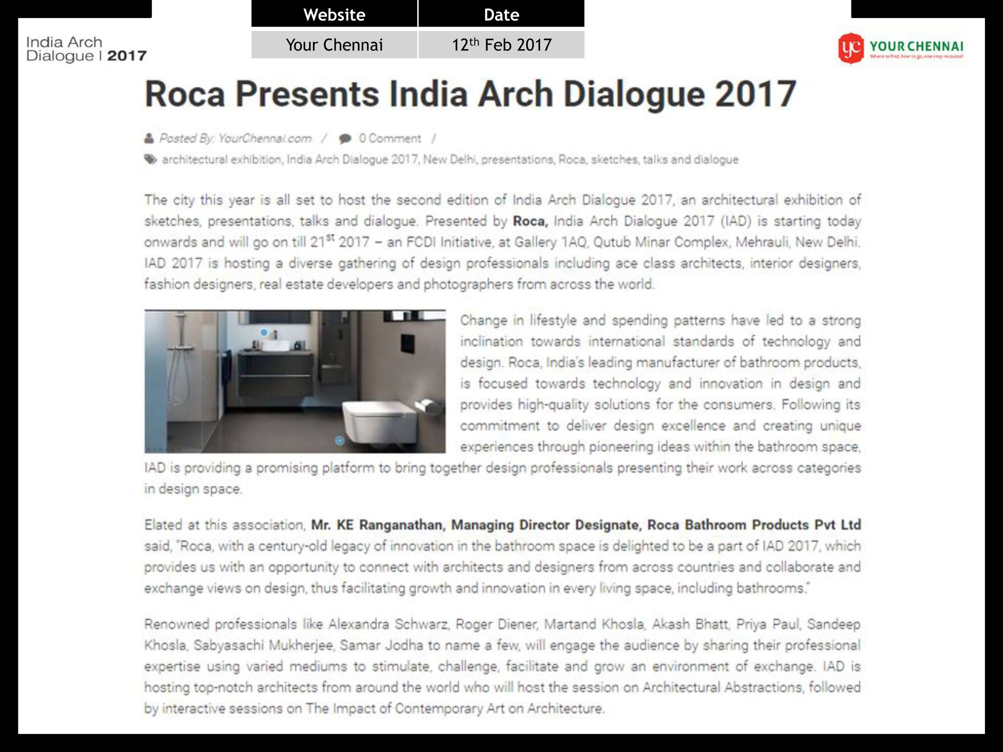 India Today Coverage of India Arch Dialogue 2017